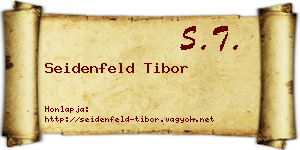 Seidenfeld Tibor névjegykártya