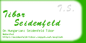 tibor seidenfeld business card